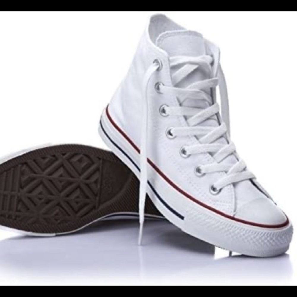 white high top converse. Men’s 5/women’s 7